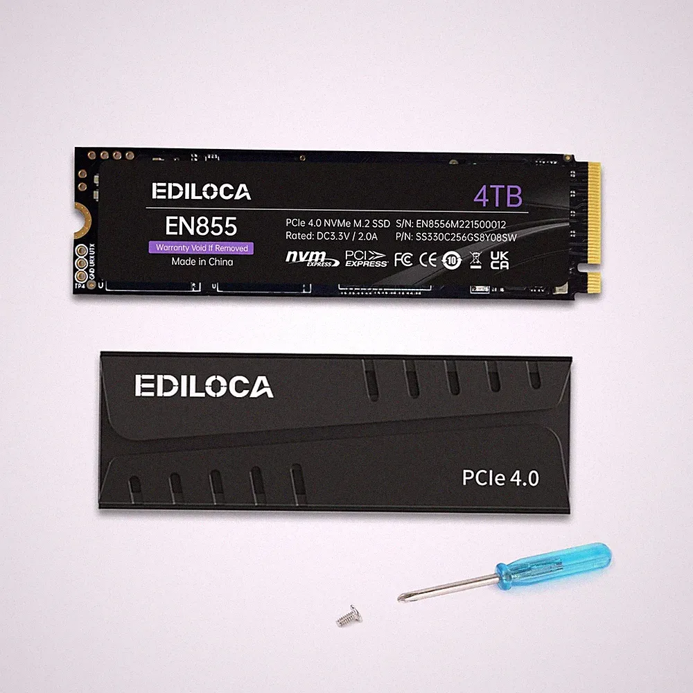 Ediloca M.2 NVMe SSD 1TB 4TB PCIe4.0 Internal PS5 SSD Hard Drive For PC Lot