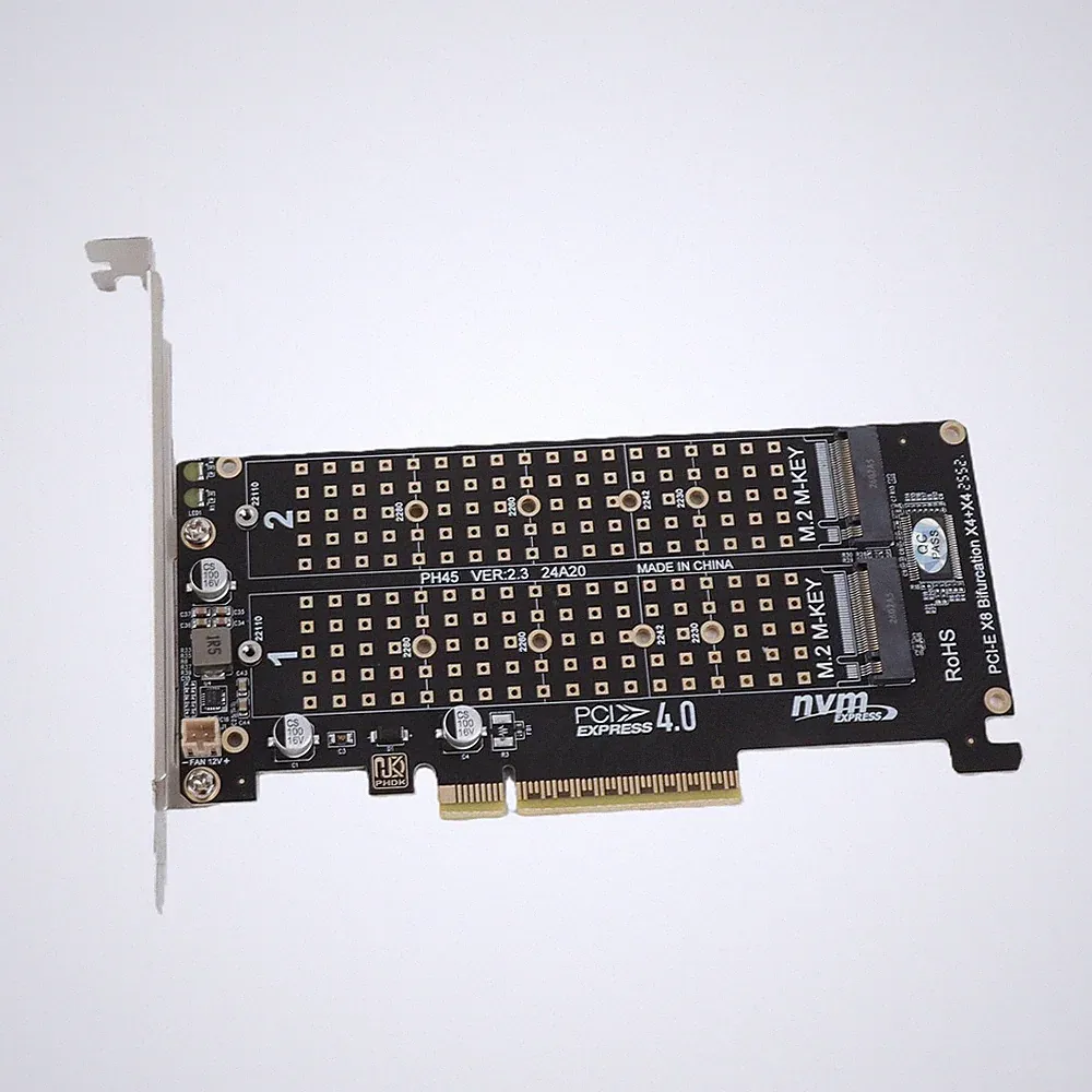 M.2 NVMe PCIe Adapter Card 32Gbps 3.0 4.0 X16 X8 M Key SSD Hard Drive ph45