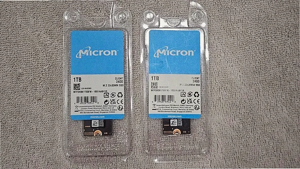 NEW Micron 1TB 2400 M.2 2230 NVMe PCIe 4.0x4 SSD MTFDKBK1T0QFM