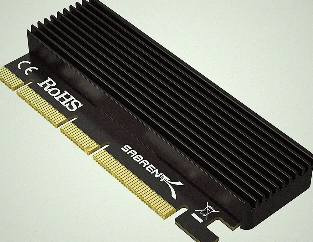 Sabrent NVMe M.2 SSD to PCIe X16/X8/X4 Card with Aluminum Heat Sink (EC-PCIE)