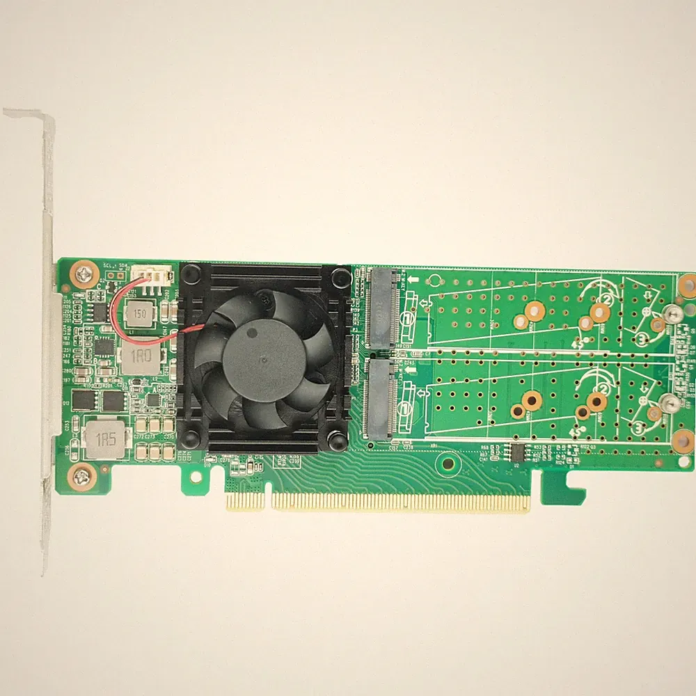 Shinreal PCI Express x16 to Quad M.2 NVMe SSD Switch Adapter 2280